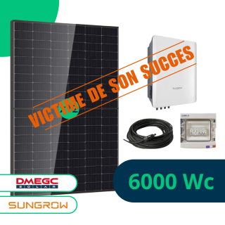Kit solaire triphasé 7290 Wc Haute Puissance - Full Black