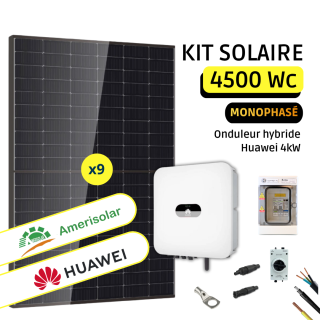 Kit Solaire Onduleur Hybride Huawei 4kW 4500 Wc