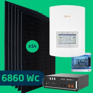 Kit Solaire Autoconsommation 6860 Wc avec batteries - Fixations au choix