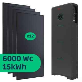 Kit solaire avec stockage • 6000 Wc • 15,36kWh