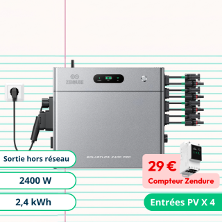 Zendure Solarflow 2400 Pro Batterie Plug And Play 2,4kWh et 2400W