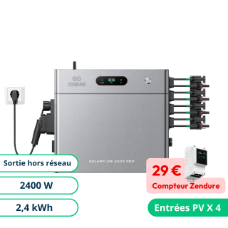 Zendure Solarflow 2400 Pro - Batterie Plug And Play 2,4kWh et 2400W