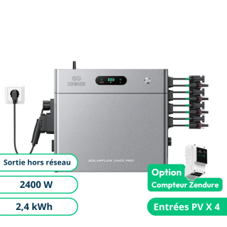 Zendure Solarflow 2400 Pro - Batterie Plug And Play 2,4kWh et 2400W