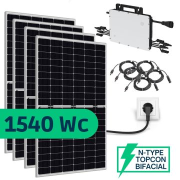Kit Solaire Plug And Play 1540 Wc Biverre et Bifacial Technologie N-Type TOPCon