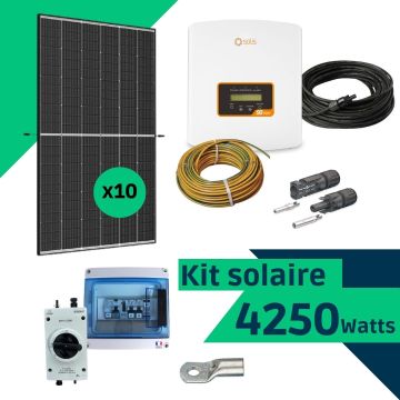 Kit solaire autoconsommation 4300 Watts (Trina 430 et onduleur Solis) monophasé