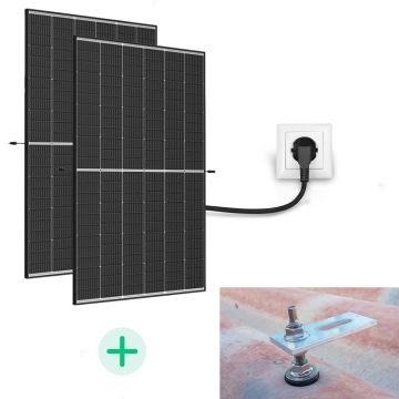 Kit Solaire Plug And Play 830 Wc-Sur fibrociment 1 ligne de 2 panneaux