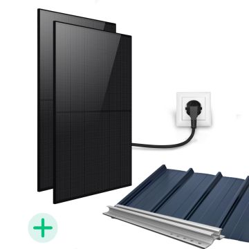 Kit Solaire Plug And Play 850 Wc - Technologie Back Contact-Toit bac acier