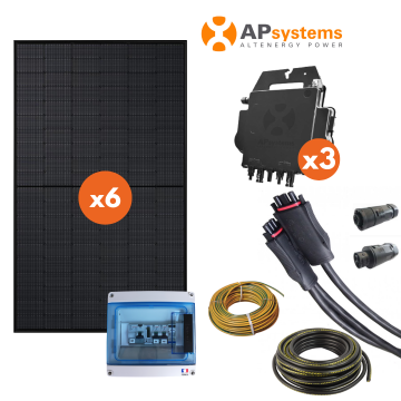 Kit autoconsommation 6 panneaux (2700 Wc) - APSystems DS3 - monophasé