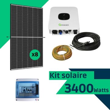 Kit solaire autoconsommation 3400 Watts (Trina 425 - Growatt)