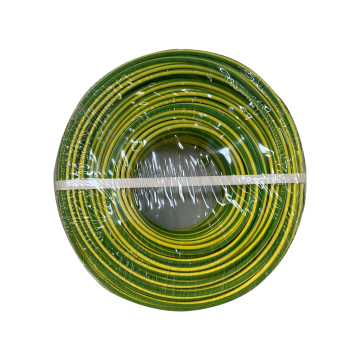 Fil de terre vert/jaune 6mm2 - bobine de 100m