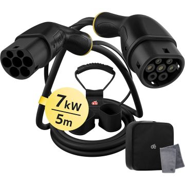 Mywatt - Câble de recharge Type 2/Type 2 - 7.4kW monophasé - 5m - noir