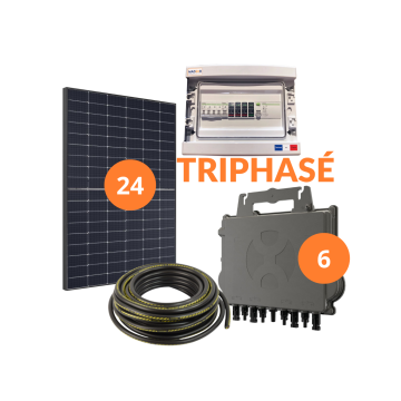 Kit solaire autoconsommation 12kW -  micro-onduleur - triphasé
