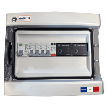 MadENR - Coffret de protection AC 6kW - 2x20A - avec parafoudre et 2x Q-Relay - monophasé