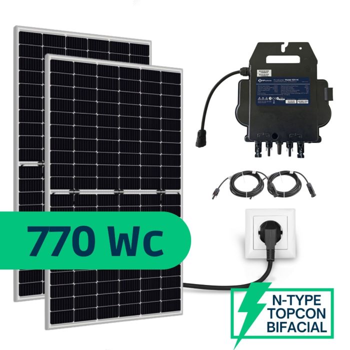 Kit Solaire Plug And Play 770 Wc bifacial avec suivi intégré main product photo