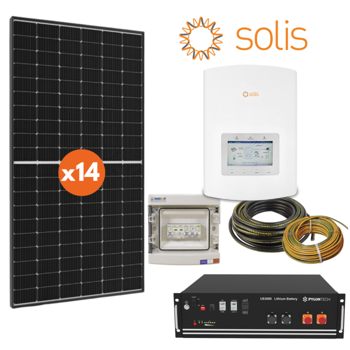 Kit solaire autonome 5kW - Solis Hybride - monophasé