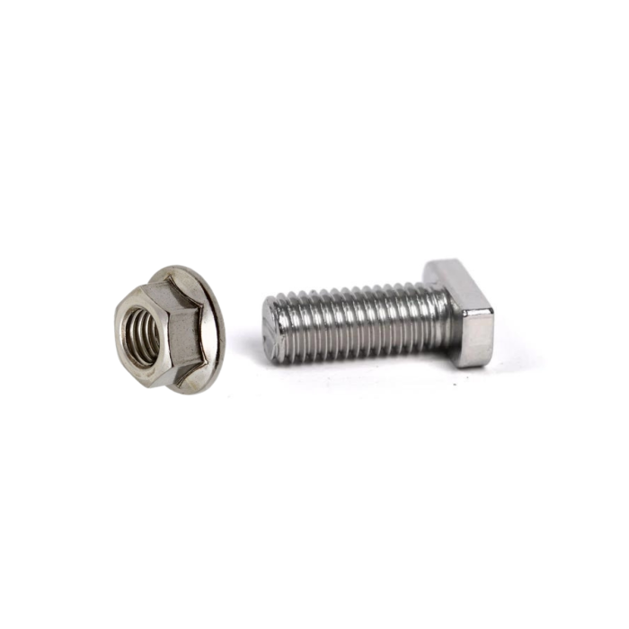Vis à tête marteau M10x25 + écrou M10 à embase crantée - préassemblé main product photo