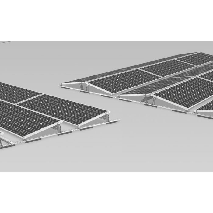 K2 Systems - Kit de fixation sol plat - 2x4 panneaux en paysage