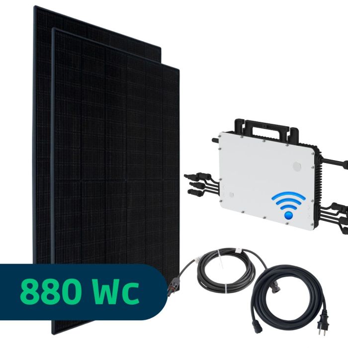 Kit Solaire Plug And Play 880 Wc Full Black, Wifi intégré Hoymiles main product photo