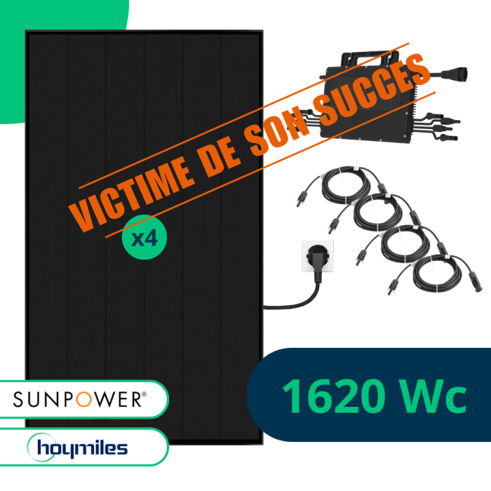 Kit solaire Plug And Play 1620 Wc Sunpower Hoymiles main product photo