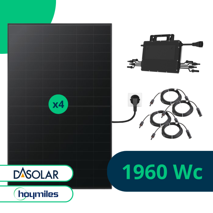 Kit Solaire Plug And Play 1960 Wc Full Black Bifacial Hoymiles main product photo