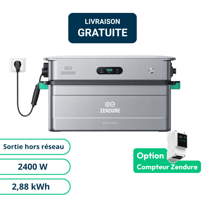 Pack Zendure SolarFlow Stockage Plug and Play 2,88kWh