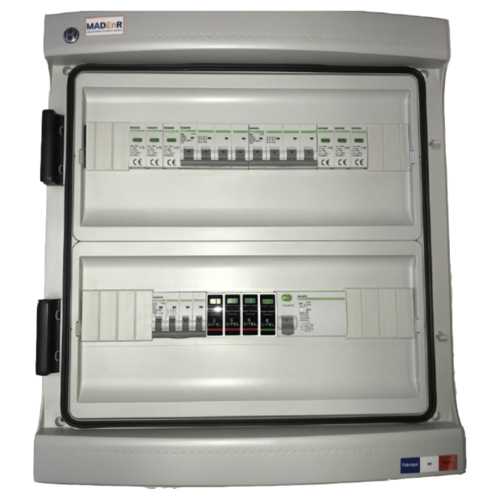 MadENR - Coffret de protection AC/DC triphasé, 9kWc - Parafoudre AC/DC, 2 MPPT - 32A - 1000VDC main product photo