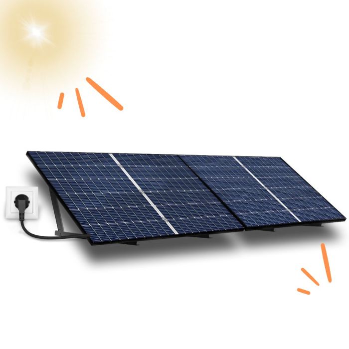 Station Solaire Plug And Play 820W version double face paysage main product photo