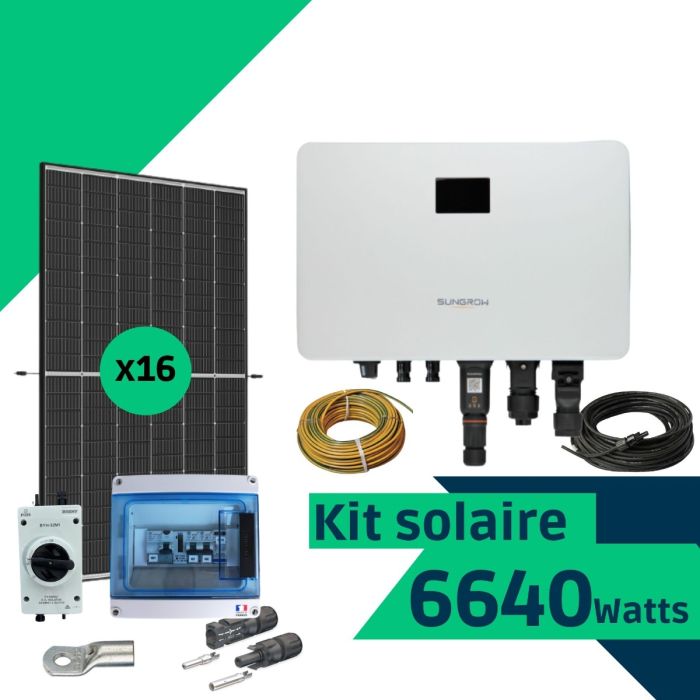 Kit solaire autoconsommation 6640 Wc - monophasé - sans fixations main product photo