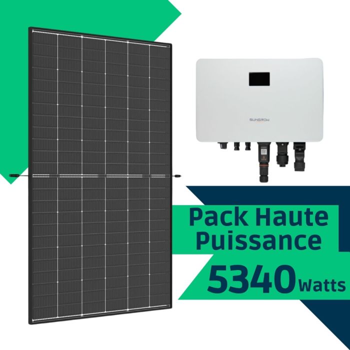Pack 5340 Wc Haute Puissance, DMEGC 445 Wc, Sungrow 5kW, Monophasé, Clé Wifi incluse main product photo