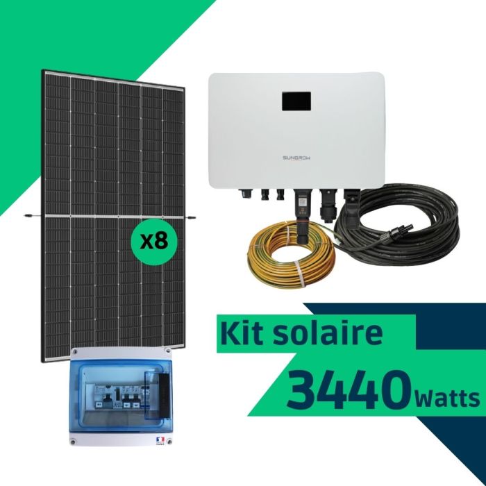 Kit solaire 3440 Wc - Trina Solar et Sungrow monophasé main product photo