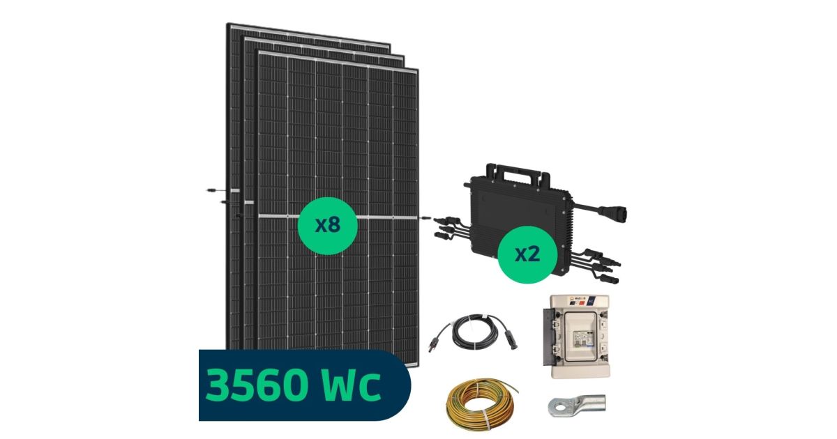 Kit Solaire Autoconsommation 3560 Wc, DMEGC 445 Bifacial, Hoymiles HMS ...