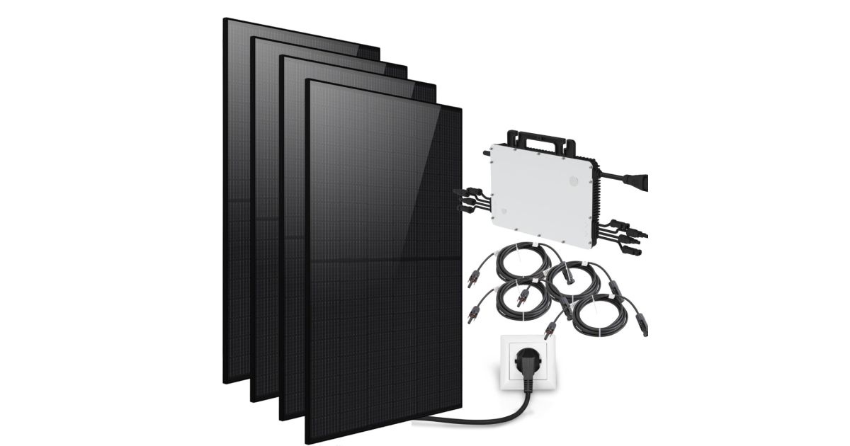Kit Solaire Plug And Play 1600 Wc, Longi Full Black, Hoymiles ...