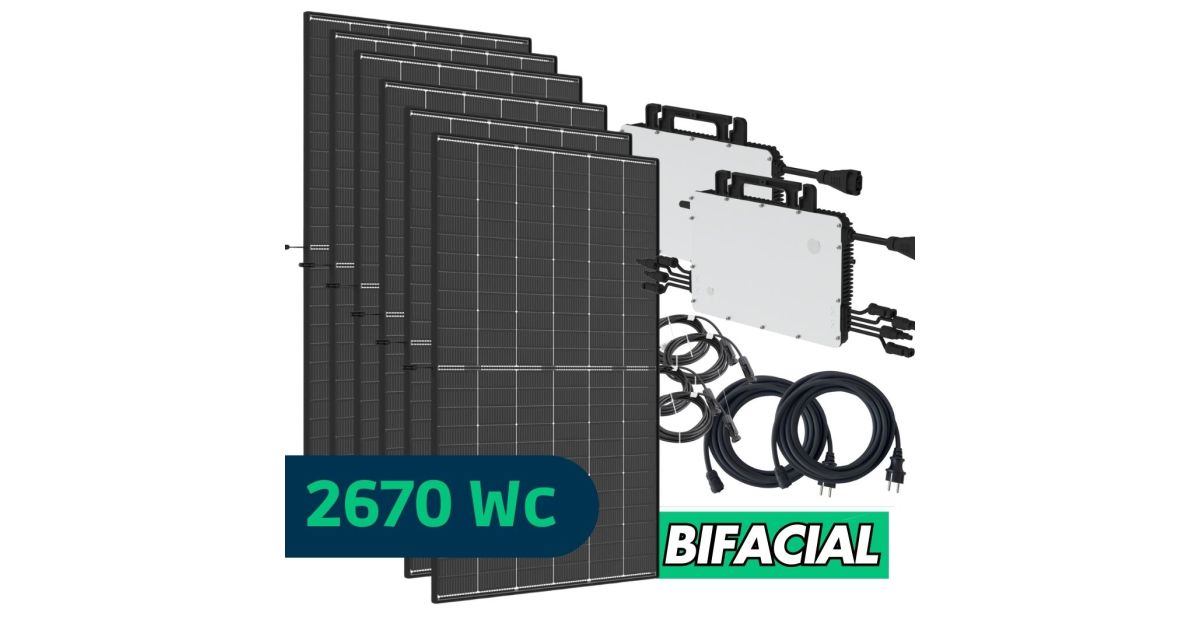Kit Solaire Plug And Play 2670 Wc, DMEGC445 Biverre Bifacial N-Type ...
