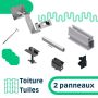 Fixasun - Kit de fixation sur toiture tuiles pour une rangée de 2 panneaux-35mm