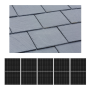 Kit de fixation sur ARDOISE pour 1 ligne de 5 panneaux H30 en PORTRAIT