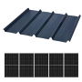 Kit de fixation sur BAC ACIER pour 1 ligne de 5 panneaux en PORTRAIT (H30)