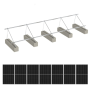 Kit de fixation POSE AU SOL pour 1 ligne de 7 panneaux H30 en PORTRAIT
