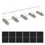 Kit de fixation POSE AU SOL pour 1 ligne de 6 panneaux H30 en PORTRAIT (inclinaison réglable)