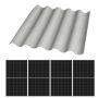 Kit de fixation sur TOLES ONDULÉES pour 1 ligne de 4 panneaux en PORTRAIT (H30)