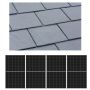 Kit de fixation sur ARDOISE pour 1 ligne de 4 panneaux en PORTRAIT (H30)