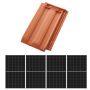 Kit de fixation sur TOITURE TUILES pour 1 ligne de 4 PANNEAUX en PORTRAIT (H30)