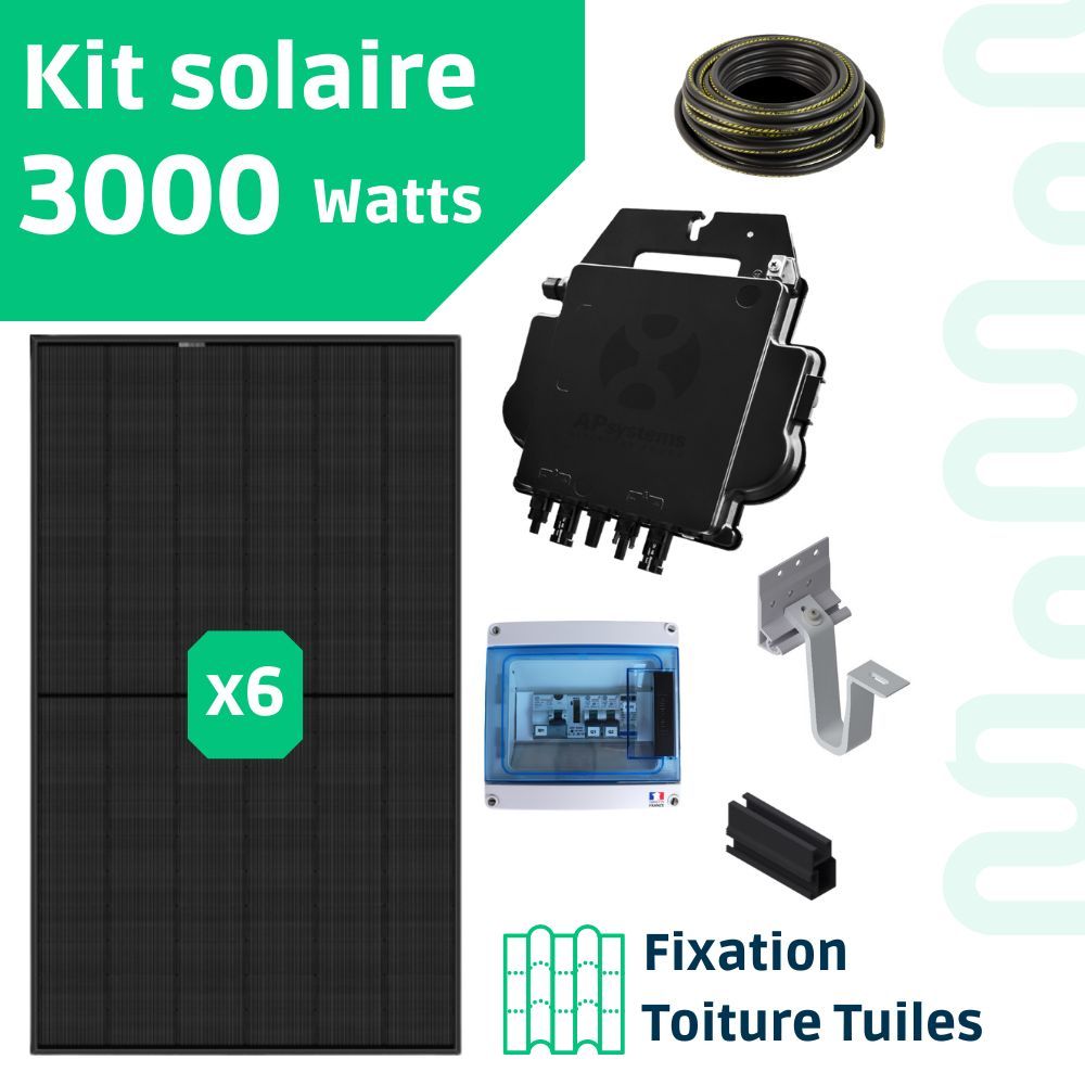 Kit panneau solaire au sol 3000W - Plug and Play