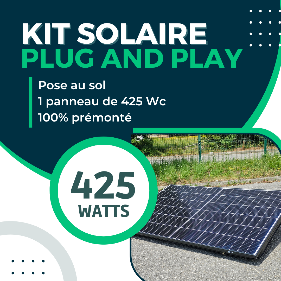 Meilleur Kit Solaire Plug And Play Kit solaire Plug and Play sur prise 425Wc - A poser au sol