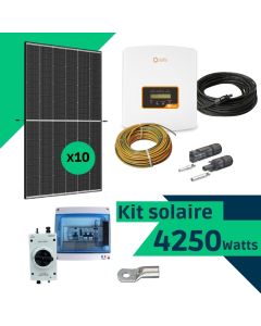 Kit solaire autoconsommation 4300 Watts (Trina 430 et onduleur Solis) monophasé