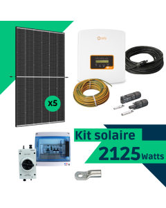 Kit solaire autoconsommation 2975 Watts (Trina 425 - Growatt - Fixation tuiles)