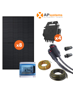 Kit autoconsommation 8 panneaux (3600 Wc) - APSystems DS3 - monophasé