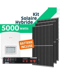Kit solaire 5000W avec batterie 2,4kWh - monophasé - sans fixations