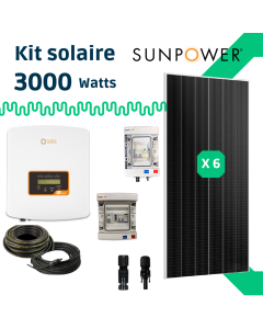 Kit solaire 3000W - Panneaux Sunpower Biverre Bifacial 500
