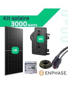 Kit Solaire Autoconsommation 3000 Wc DMEGC 500 Bifacial Enphase IQ8P