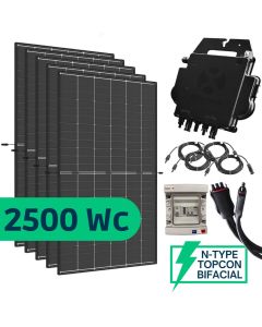 Kit Solaire Autoconsommation 2500 Watts - DMEGC 500 Biverre et Bifacial - APSystems DS3-H